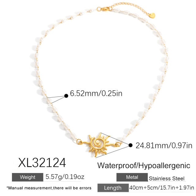Marine Wind Exaggerated Animals charm stainless steel necklace