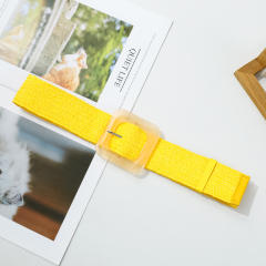PP Grass Fashion Wide Waist Belt Woven Forest Style Skirt Belt
