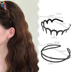 Hot Selling PC Wavy Hair Hoop Face Wash Headband zig zag headband for men women