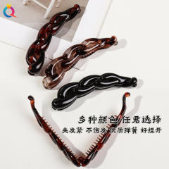 New Banana Hair Clip for Women High Ponytail Fixer Hairpin for the Back of the Head