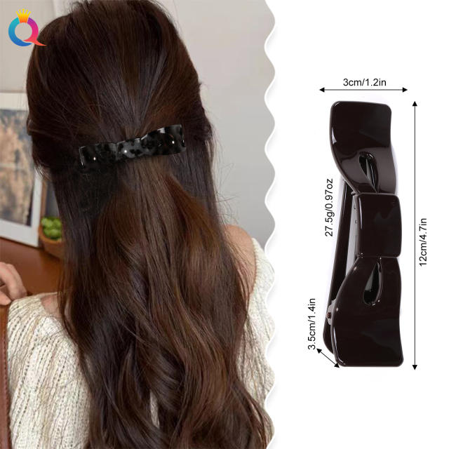 PC Large Bowknot Duckbill Clip New Style Butterfly Hairpin for Women Back of Head Hair Clip Hair Accessory