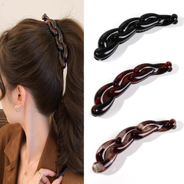 New Banana Hair Clip for Women High Ponytail Fixer Hairpin for the Back of the Head