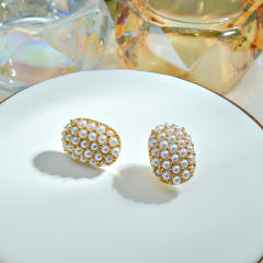 18k gold + white pearl