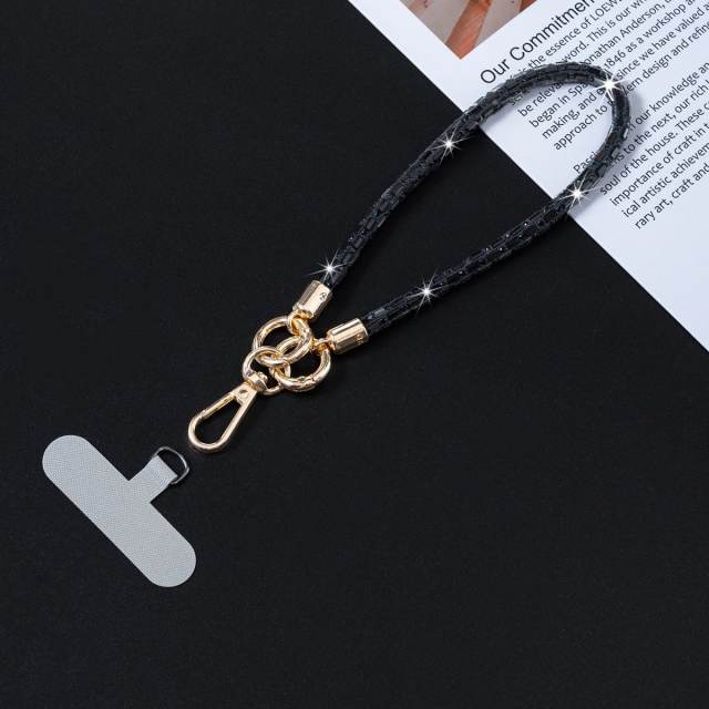 Fashionable Light Luxury Sequin Rhinestone Phone Lanyard Long Crossbody Chain Rhinestone Versatile Strap Pendant Bag Accessory