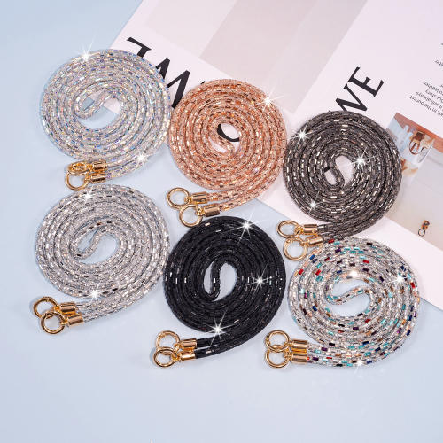 Fashionable Light Luxury Sequin Rhinestone Phone Lanyard Long Crossbody Chain Rhinestone Versatile Strap Pendant Bag Accessory