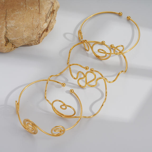 New Style Stainless Steel Arm Bracelet Fashion Open Arm bangle
