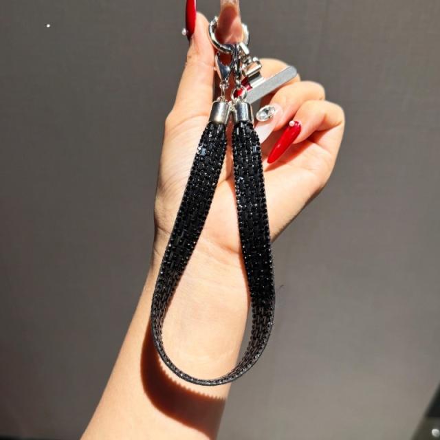 Sparkling Rhinestone Phone Lanyard Long Crossbody Strap Anti-Loss Strap Accessory