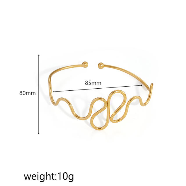 New Style Stainless Steel Arm Bracelet Fashion Open Arm bangle