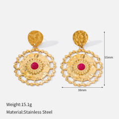 Large round earrings