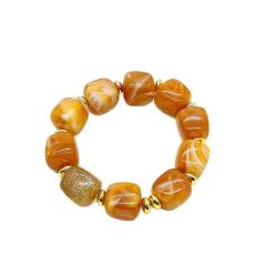 Fashion Hot-Selling Acrylic Square Gold Bead Bracelet Jewelry for Women