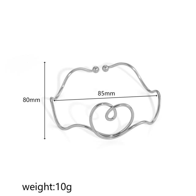 New Style Stainless Steel Arm Bracelet Fashion Open Arm bangle