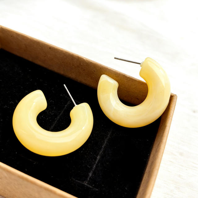 2026 Three-Dimensional C-Shaped Vintage Earrings stainless steel needle earrings