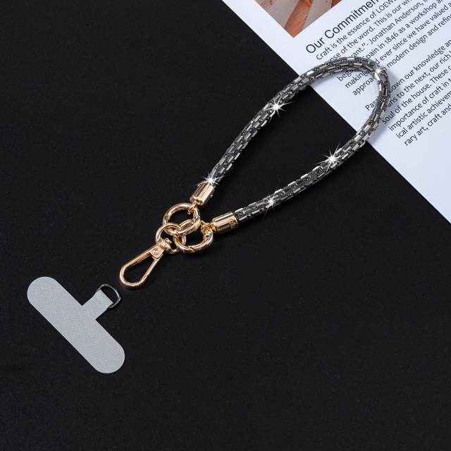 Fashionable Light Luxury Sequin Rhinestone Phone Lanyard Long Crossbody Chain Rhinestone Versatile Strap Pendant Bag Accessory