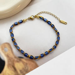 Luxury colorful Artificial crystal stainless steel necklace choker necklace