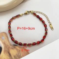 Luxury colorful Artificial crystal stainless steel necklace choker necklace