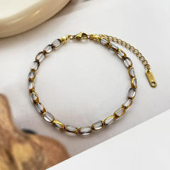 Luxury colorful Artificial crystal stainless steel necklace choker necklace