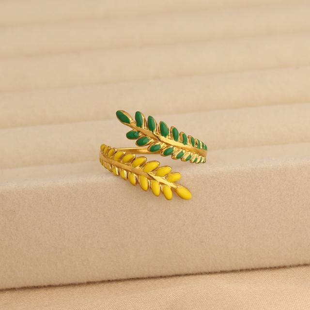 New Oil-Dropping Stainless Steel Rings for Women adjustable starfish evil eye rings