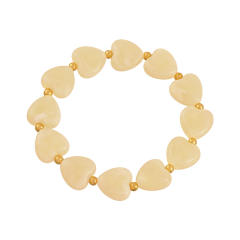 Colorful Resin Heart stainless Steel Beaded Bracelet Jewelry for Women
