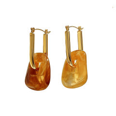 Popular Colorful Resin Geometric Earrings for Women stainless steel earrings