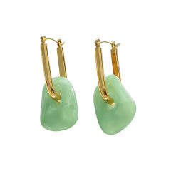 Popular Colorful Resin Geometric Earrings for Women stainless steel earrings