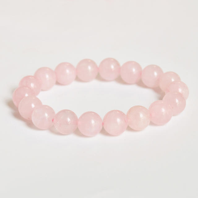 Handmade bead pink crystal bracelet