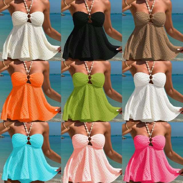 New Split Swimsuit Female Sexy  Bikini Halterneck Suspender Beach Vacation Swimsuit