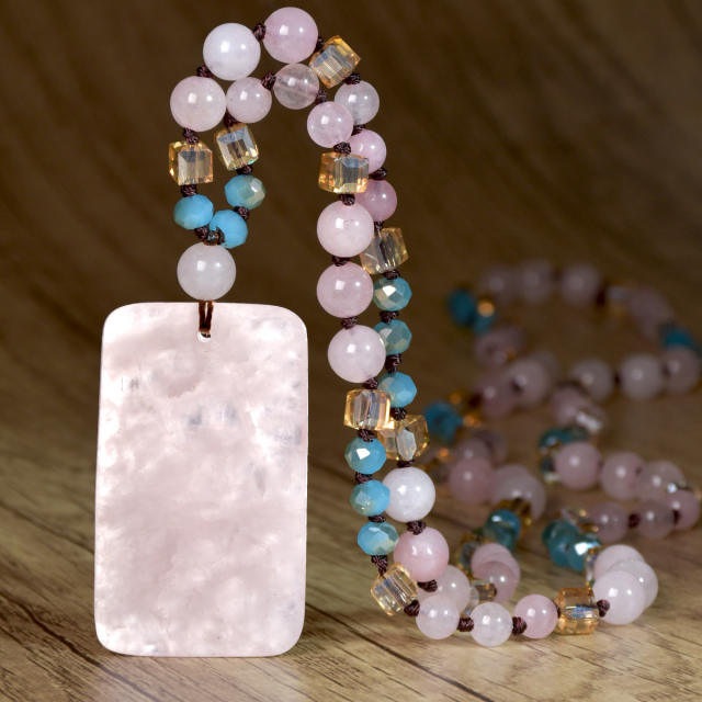 Best-Selling Bohemian Style Natural Stone Necklace for Women