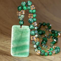 Best-Selling Bohemian Style Natural Stone Necklace for Women