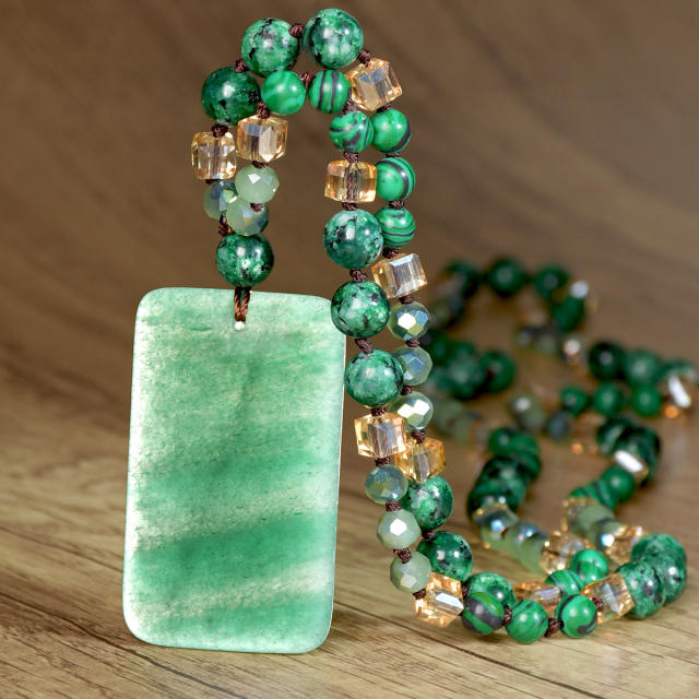 Best-Selling Bohemian Style Natural Stone Necklace for Women