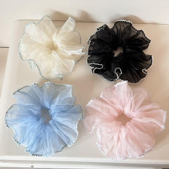 Korean fashion sweet mesh scrunchies for women