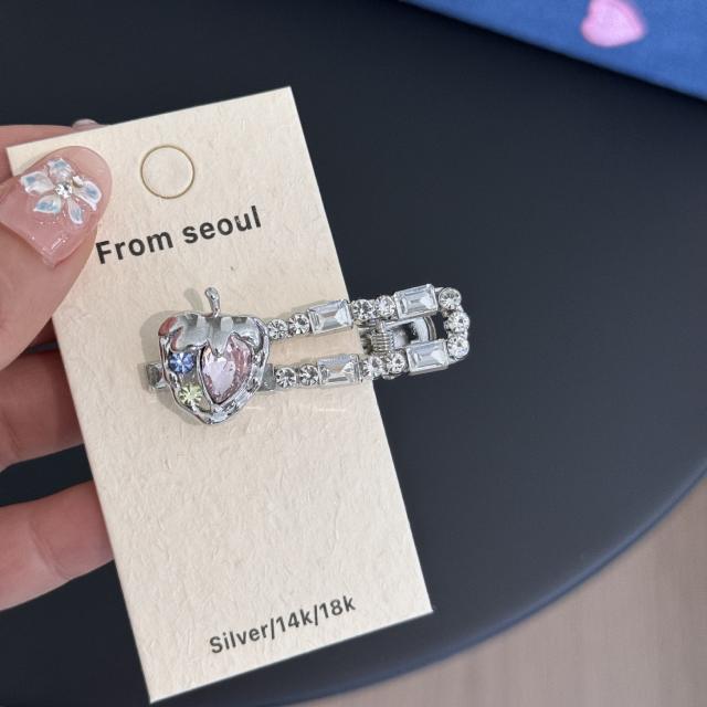 Korean-Style Sparkling Diamond Hair Clip for Women 2026 New Fashion Exquisite Side Hairpin Hair Accessory with a Light Luxury Design