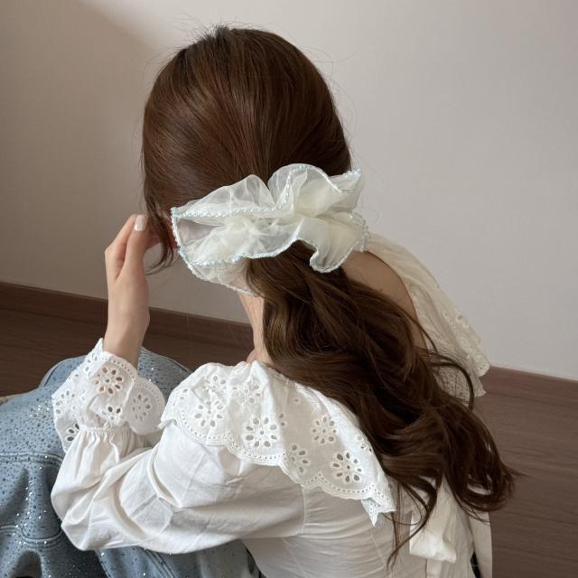 Korean fashion sweet mesh scrunchies for women