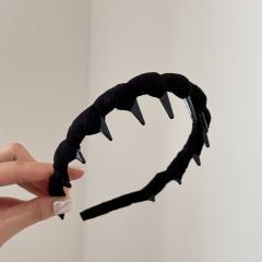 2026 new plain color fabric zig zag headband