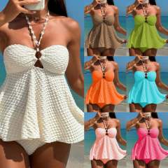New Split Swimsuit Female Sexy  Bikini Halterneck Suspender Beach Vacation Swimsuit