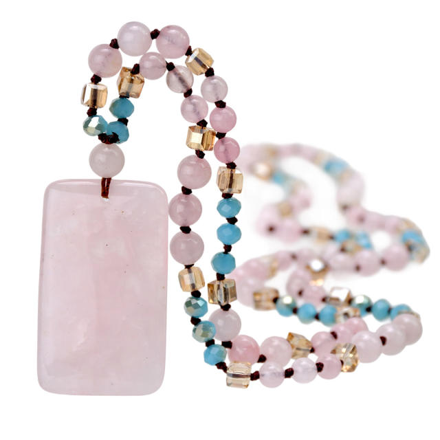 Best-Selling Bohemian Style Natural Stone Necklace for Women