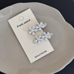 French trend pearl flower easy match hair clips for women