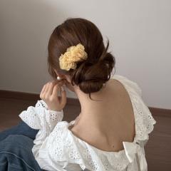 Summer holiday beach trend fabric flower hair combs hair clips