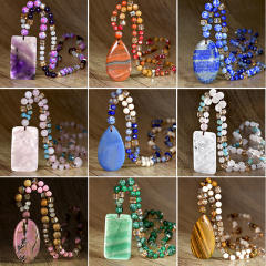 Best-Selling Bohemian Style Natural Stone Necklace for Women
