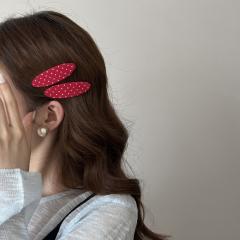 Korean Polka Dot Triangle Hair Clip snap hair clips for women