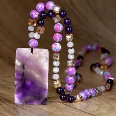 Best-Selling Bohemian Style Natural Stone Necklace for Women