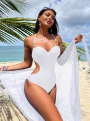 New Casual Tight Swimsuit Women's Skirt Sexy one piece Swimsuit set
