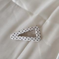Korean Polka Dot Triangle Hair Clip snap hair clips for women