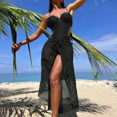 New Casual Tight Swimsuit Women's Skirt Sexy one piece Swimsuit set