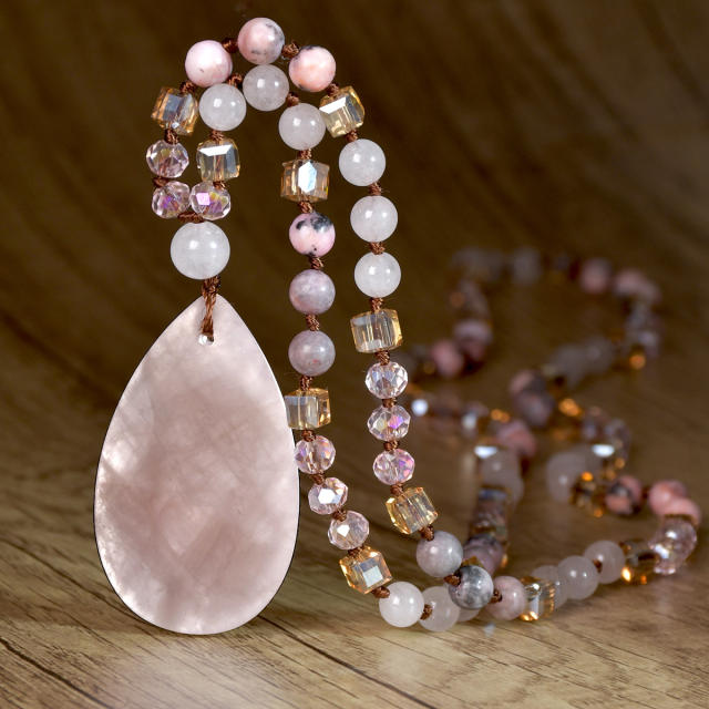 Best-Selling Bohemian Style Natural Stone Necklace for Women