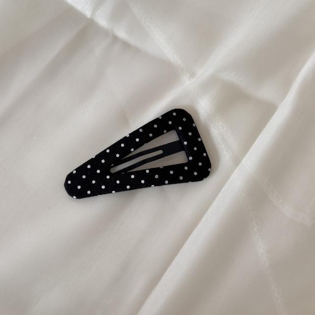 Korean Polka Dot Triangle Hair Clip snap hair clips for women