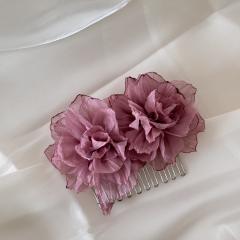 Summer holiday beach trend fabric flower hair combs hair clips