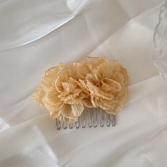 Summer holiday beach trend fabric flower hair combs hair clips