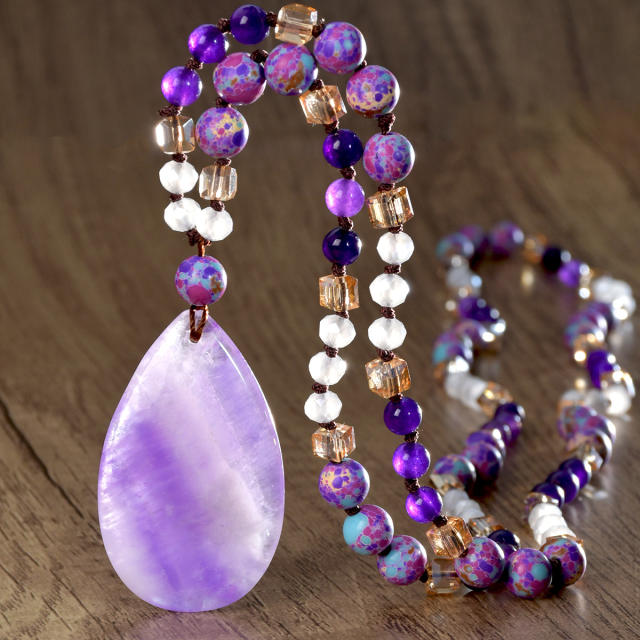 Best-Selling Bohemian Style Natural Stone Necklace for Women