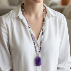 Best-Selling Bohemian Style Natural Stone Necklace for Women