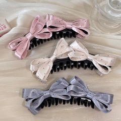 Korean fashion sweet polka dots bow hair clips for women